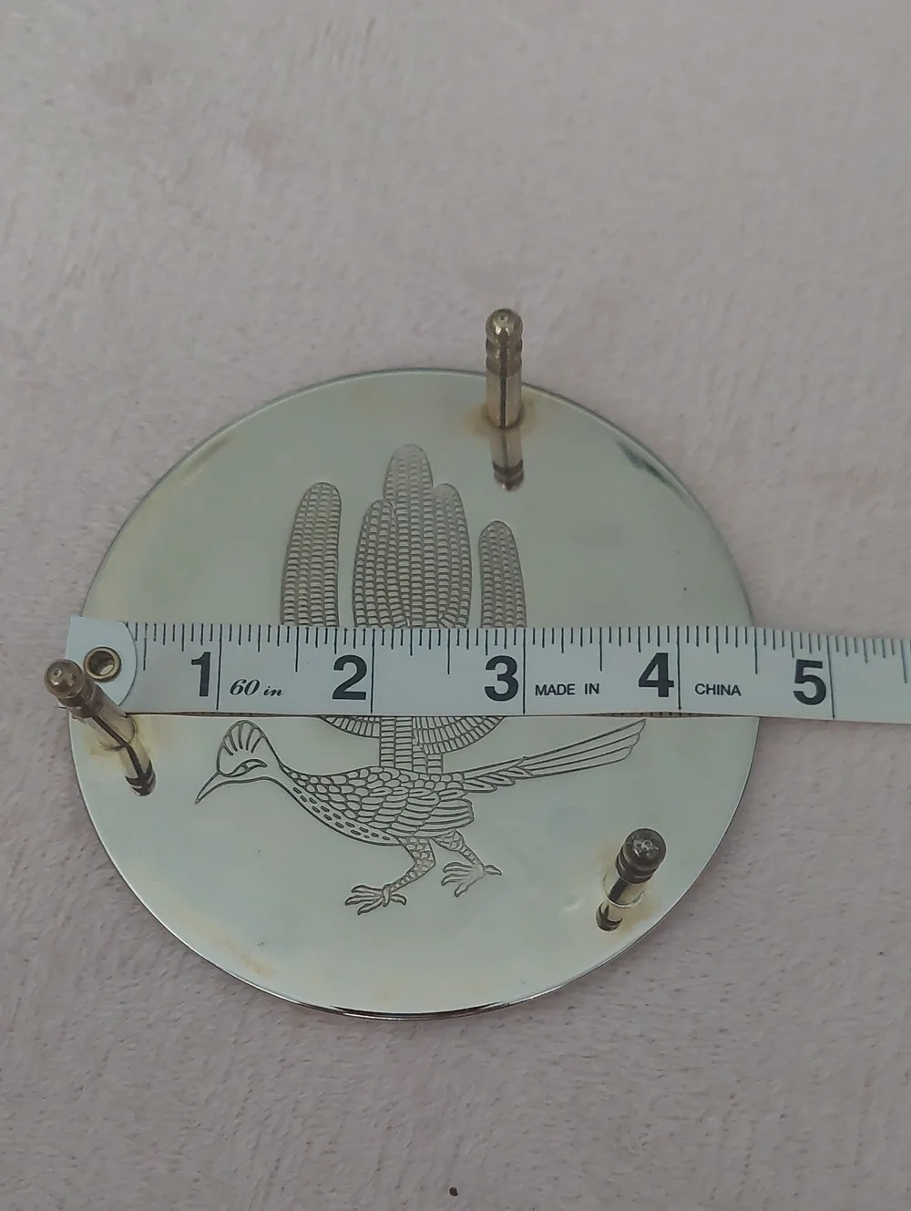 Silver-Toned Roadrunner/Cactus COASTER SETand HOLDER